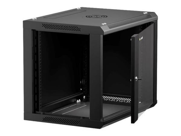 Netrack - Rack skap - veggmonterbar - svart - 9U - 19"