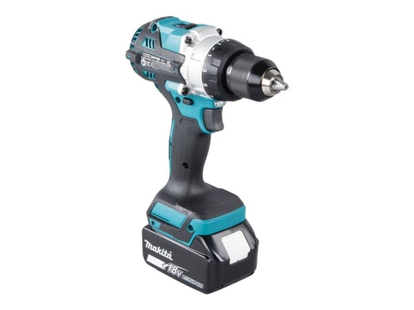 Makita DHP486 - Hammerbor - trådløs - 2 hastigheter - nøkkelfri borhylse 13 mm - 130 N·m - 2 batterier - 18 V