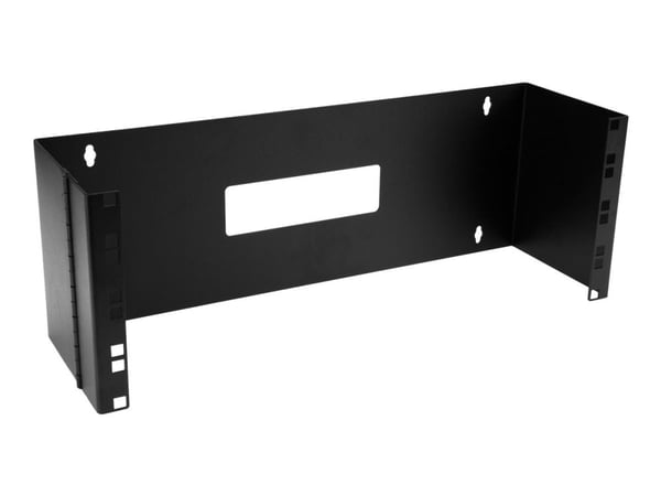 StarTech.com 4U Hinged Wall Mount Patch Panel Bracket - 6 inch Deep - 19" Patch Panel Swing Rack for Shallow Network Equipment- 33lbs (WALLMOUNTH4)...
