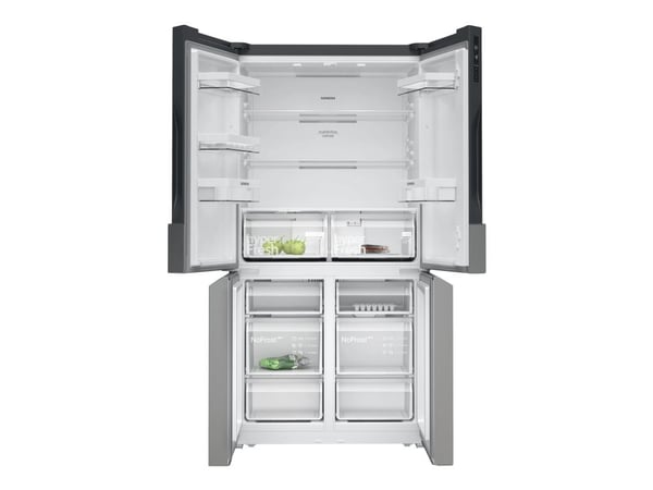 Siemens iQ300 KF96NVPEA, Vapaasti seisova, Ranskalainen ovi, Hopea, LED, Ovi-ovessa, 605 L