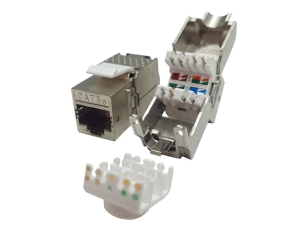 Netrack - Keystone-kontakt - RJ-45 (hunn) - FTP - CAT 5e - Keystone-jakk - sølv
