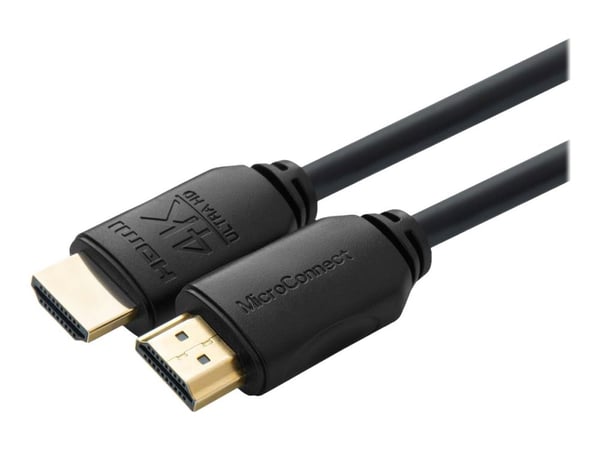 MicroConnect - High Speed - HDMI-kabel med Ethernet - HDMI hann til HDMI hann - 10 m - trippel beskyttelse - svart - innendørs, støtte for Dolby DT...