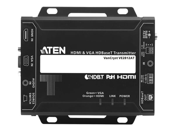 ATEN VanCryst VE2812AT - Video/lyd/infrarød/seriell-utvider - sender - HDBaseT - opp til 150 m