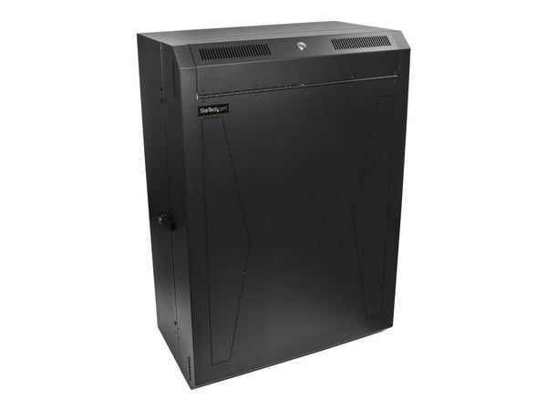 Startech 8U 19" Vertical Wall Mount Server Rack Cabinet, Low Profile (15"), 30" Deep Locking Network Enclosure with 2U for Switch Patch Panel Route...
