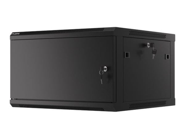 Lanberg WF01-6606-00B - Rack skåp - väggmontering - svart, RAL 9004 - 6U - 19"