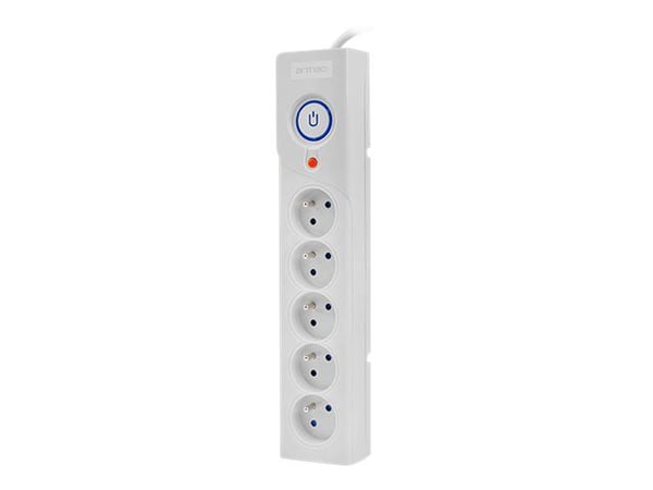 Armac Z5 - Överspänningsskydd - AC 250 V - 2500 Watt - utgångskontakter: 5 - 1.5 m sladd - grå