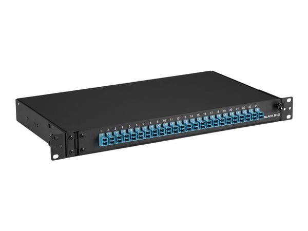 Black Box Rackmount Fiber Panel Loaded - Koblingspanel - 1U - 19"/23" - 24 porter