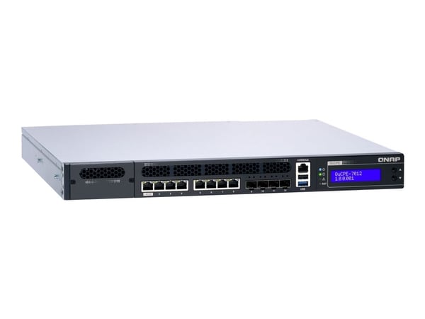 QNAP QuCPE-7012 - Virtualiseringsanordning - 10GbE, 2.5GbE - 1U - skystyring - rackmonterbar