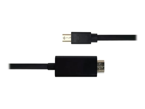 DELTACO - Adapterkabel - Mini DisplayPort hann til HDMI hann - 3 m - svart - 4K 30Hz støtte