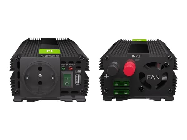 Green Cell Green Cell Green Cell Green Cell® 24 V til 230 V 500 W / 1000 W bilomformer med USB