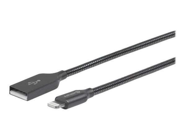 eSTUFF - Lynkabel - Lightning hann til USB hann - 50 cm - grå, stål