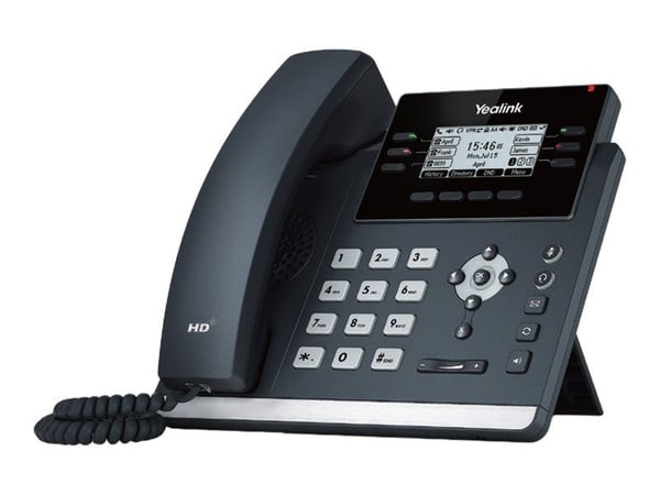 Yealink SIP-T42U - VoIP-telefon med anrops-ID - 5-veis anropskapasitet - SIP, SIP v2, SRTP - 12 linjer - klassisk grå
