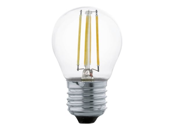 Eglo - Filament LED - form: G45 - E27 - 4 W - klasse F - varmt hvitt lys - blank