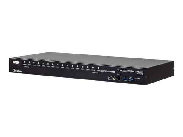 ATEN CS18216 - KVM / lyd / USB-svitsj - 16 x KVM/lyd/USB - 1 lokalbruker - rackmonterbar - DC-strøm