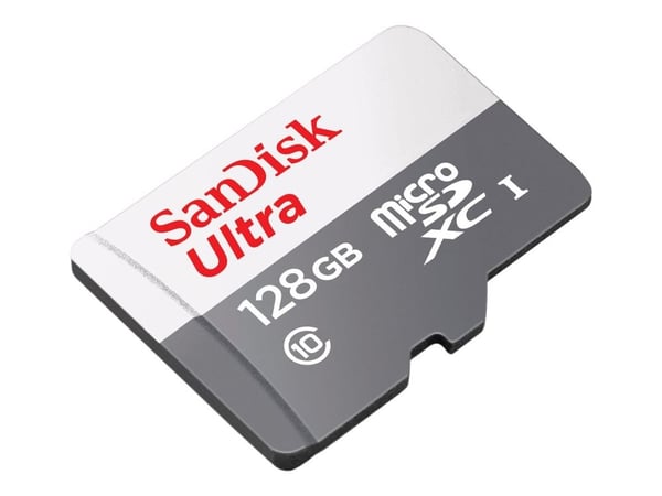 SanDisk Ultra - Flashminnekort (microSDXC til SD-adapter inkludert) - 128 GB - UHS-I / Class10 - microSDXC UHS-I