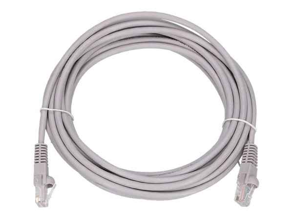 Extralink - Koblingskabel - RJ-45 (hann) til RJ-45 (hann) - 5.3 mm - UTP - CAT 5e - innendørs, formstøpt, uten hindringer - grå