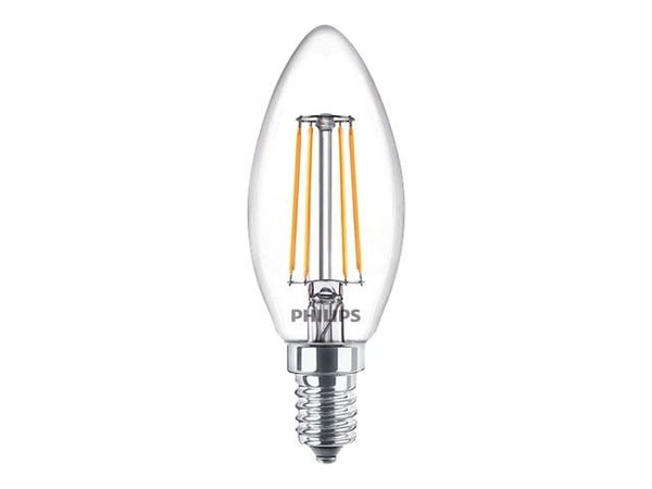 Philips Philips LED-stearinlys E14 2-pakning 4,3W (40W) 2700K 470lm Vintage