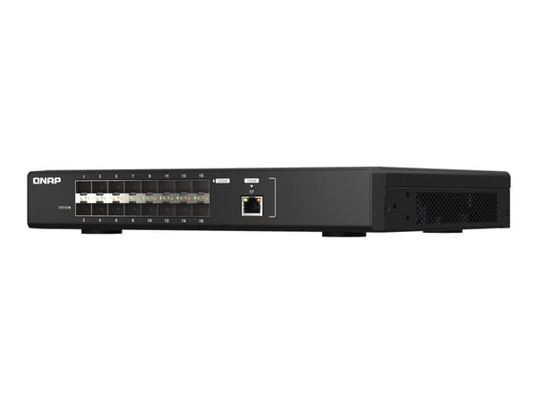 QNAP QSW-M5216-1T - Switch - Administrerad - 16 x 25 Gigabit SFP28 + 1 x 10 Gigabit Ethernet - monterbar på stativ