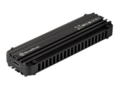 SilverStone MS12 - Förvaringslåda - M.2 - M.2 NVMe Card - USB 3.2 (Gen 2x2) - svart
