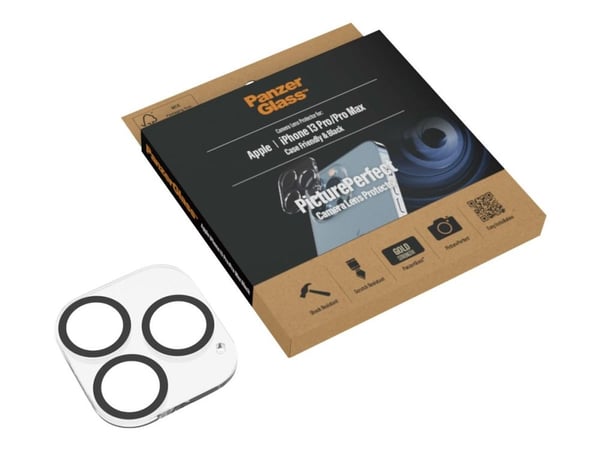 PanzerGlass™ | Case-friendly - Objektiv beskyttelse for mobiltelefon - rammefarve sort | Apple iPhone 13 Pro/13 Pro Max