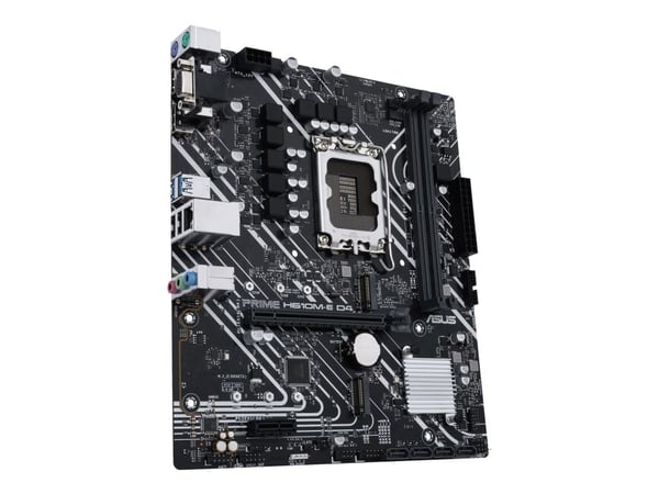 ASUS PRIME H610M-E D4-CSM - Hovedkort - micro ATX - LGA1700-sokkel - H610 Chipset - USB 3.2 Gen 2, USB 3.2 Gen 1 - Gigabit LAN - innbygd grafikk (C...
