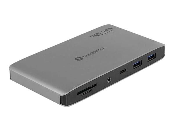 Delock - Dokkingstasjon - Thunderbolt 3 - 2 x DP - 1GbE