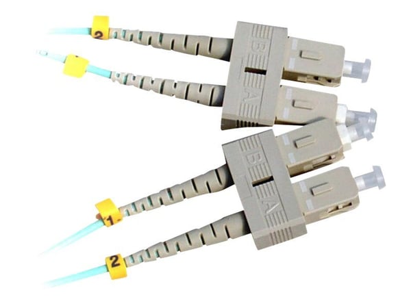 Lanview - Koblingskabel - SC/UPC-multimodus (hann) til SC/UPC-multimodus (hann) - 5 m - fiberoptisk - dupleks - 50 / 125 mikroner - OM3 - halogenfr...