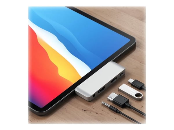 Satechi Aluminum Type-C Mobile Pro Hub Adapter - Telakointiasema - USB-C - HDMI - HDMI