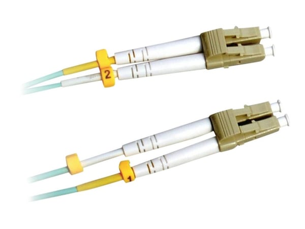 Lanview - Koblingskabel - LC/UPC-multimodus (hann) til LC/UPC-multimodus (hann) - 5 m - 2 mm - fiberoptisk - dupleks - 50 / 125 mikroner - OM3 - ha...