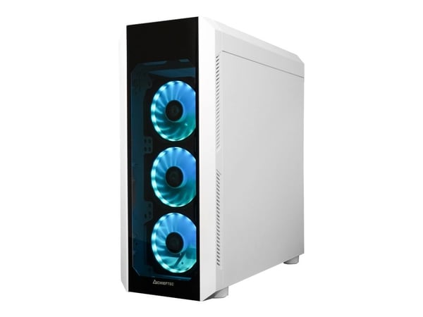 Chieftec SCORPION 3 - Tower - ATX - sidepanel med vindu (herdet glass) - ingen strømforsyning (ATX) - hvit - USB/lyd Chieftec SCORPION 3 - Tower - ATX - sidepanel med vindu (herdet glass) - ingen strømforsyning (ATX) - hvit - USB/lyd