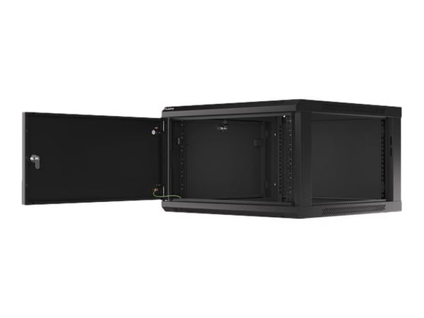 Lanberg WF01-6606-00B - Rack skap - veggmonterbar - svart, RAL 9004 - 6U - 19"