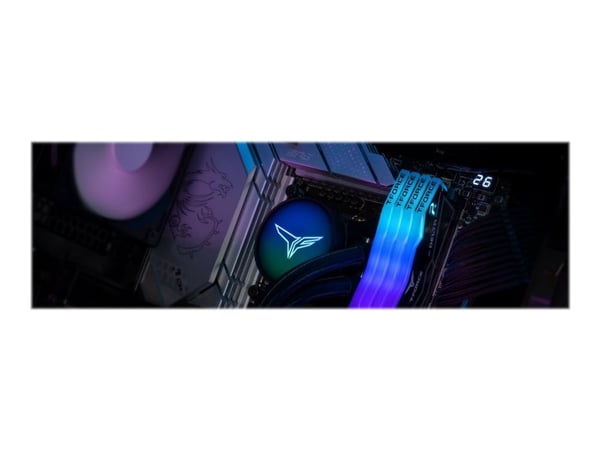 T-Force DELTA RGB - DDR5 - sett - 32 GB: 2 x 16 GB - DIMM 288-pin - 6400 MHz / PC5-51200 - CL40 - 1.35 V - ikke-bufret - on-die ECC - svart
