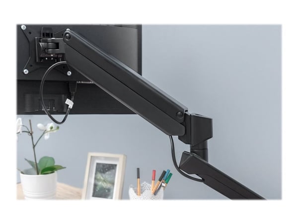 DIGITUS DA-90405 - Monteringssett (leddarm, gassfjær, dokkingstasjon, klemmesokkel) - for Skjerm - stål, aluminium, plastikk - svart - skjermstørre...
