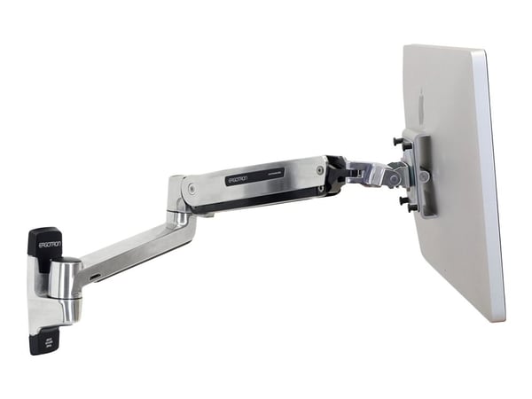 Ergotron LX HD - Monteringssett (utvidelsesadapter, VESA-adapter, sitte-stå-arm, veggmonteringssokkel) - for LCD-skjerm - polert aluminium - skjerm...