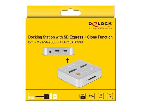 DeLOCK 64138, SSD, SATA, M.2, SD, Hopea, 76 mm