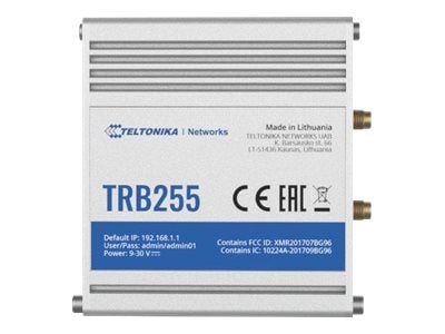 Teltonika TRB255 - Gateway - 100Mb LAN, RS-232, RS-485 - LTE - 4G - DC-strøm