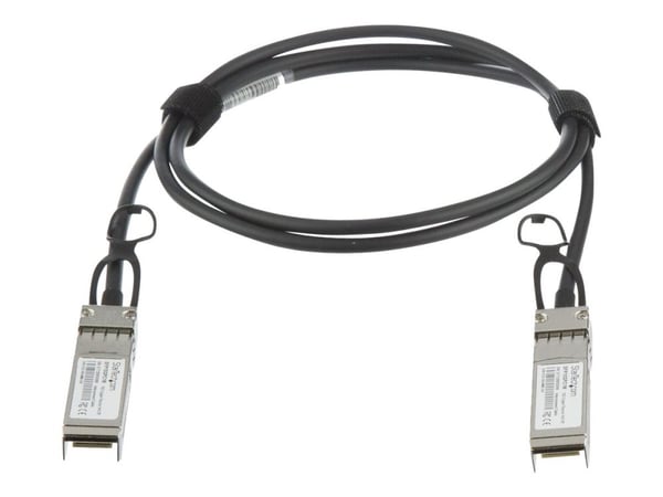 StarTech.com MSA Uncoded Compatible 1m 10G SFP+ to SFP+ Direct Attach Breakout Cable Twinax, 10 GbE SFP+ Copper DAC 10 Gbps Low Power Passive Trans...