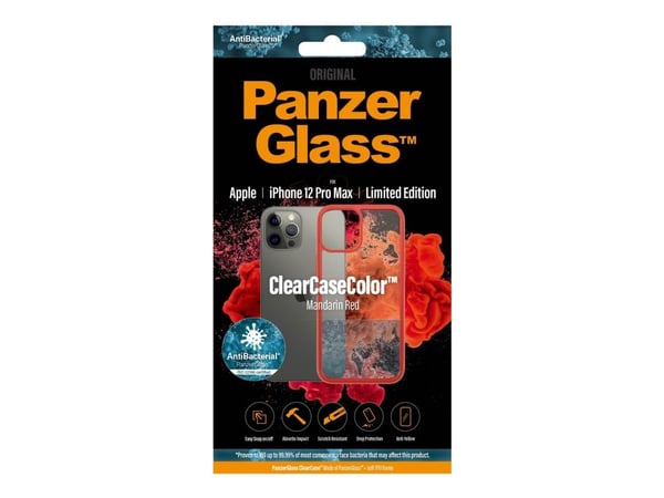 PanzerGlass 0281, Suojus, Apple, Apple - iPhone 12 Pro Max, Punainen