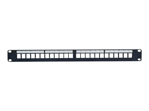 Lanview - Koblingspanel - skjermet - rackmonterbar - CAT 5e/6/6a - STP - RJ-45 X 24 - svart - 1U - 19"