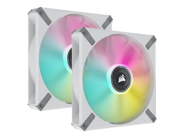 CORSAIR iCUE ML140 RGB ELITE - Lådfläkt - 140 mm - vit (paket om 2)
