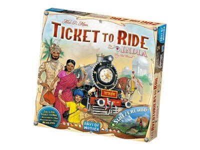 Ticket to Ride-kortsamling #2 Indien & Schweiz