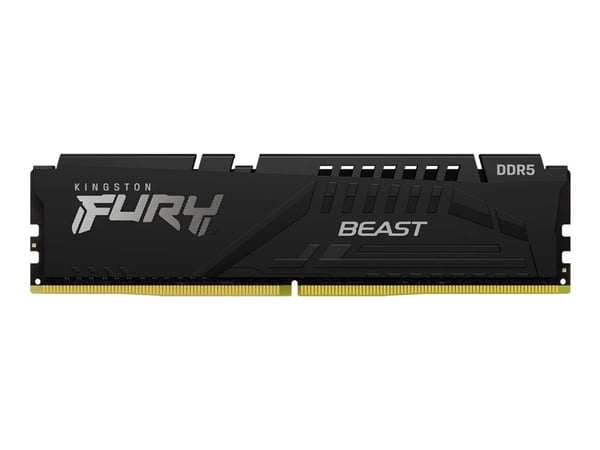 Kingston FURY Beast - DDR5 - sett - 32 GB: 2 x 16 GB - DIMM 288-pin - 5600 MT/s / PC5-44800 - CL40 - 1.25 V - ikke-bufret - on-die ECC - svart