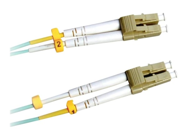 Lanview - Koblingskabel - LC/UPC-multimodus (hann) til LC/UPC-multimodus (hann) - 1 m - 2 mm - fiberoptisk - dupleks - 50 / 125 mikroner - OM3 - ha...