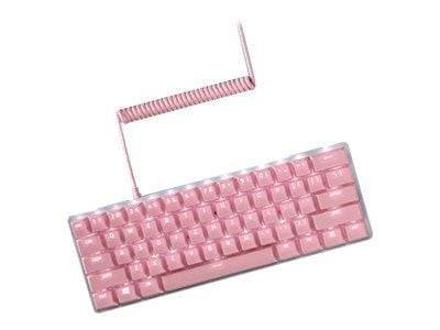 Razer - Keycover-setti - kvartsi vaaleanpunainen - yhteensopivalla kierretyllä kaapelilla varustettuna