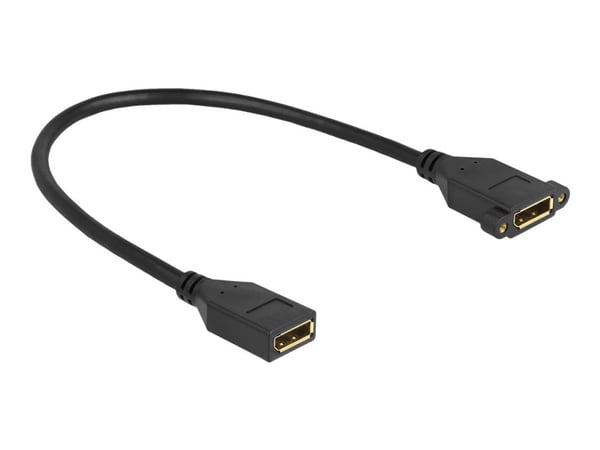 Delock - Kjønnveksler for DisplayPort - DisplayPort (hunn) til DisplayPort (hunn) panelmonterbar - DisplayPort 1.2 - 30 cm - støtte for 4K 60 Hz (3...