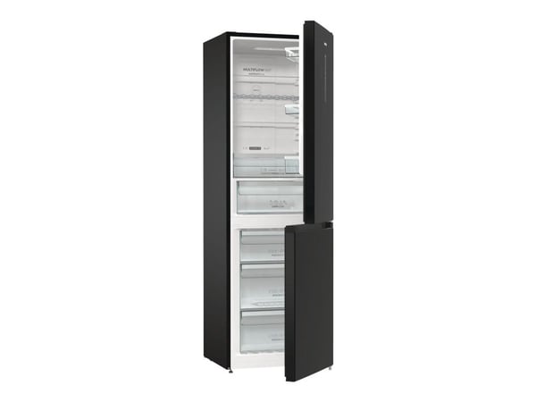 Gorenje NRK6192ABK4 - Kjøleskap/fryser - bunnfryser - bredde: 60 cm - dybde: 59.2 cm - høyde: 185 cm - 300 liter - Klasse E - svart
