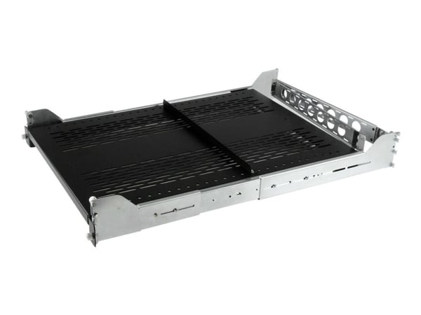 Startech 2U Vented Sliding Server Rack Shelf w/ Cable Management Arm - 27.7 to 31.6in Adjustable Mounting Depth - 50lb - 24in Deep - Rack-hylle - s...
