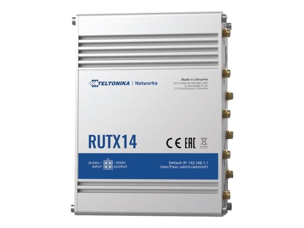 Teltonika RUTX14 - Trådløs ruter - WWAN 5-port svitsj - 1GbE - Wi-Fi 5 - Dobbeltbånd - 3G