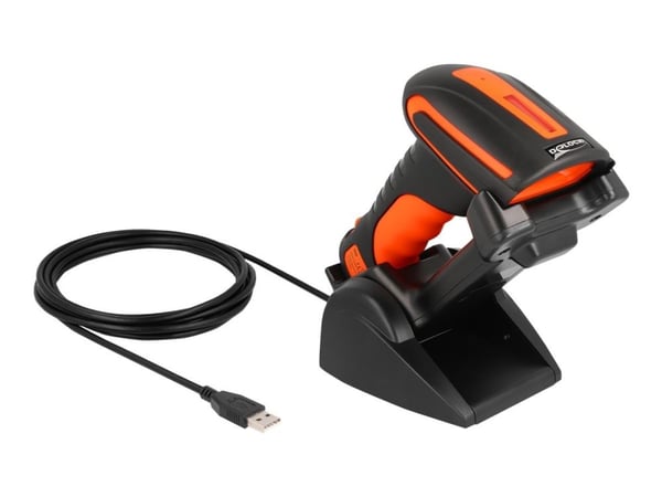 Delock - Strekkodeskanner - håndholdt - 120 skann/sek - dekodet - Bluetooth 4.1, RF(2.4 GHz), USB 2.0