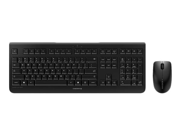 CHERRY DW 3000 - Tastatur- og mussett - trådløs - 2.4 GHz - USA - svart
